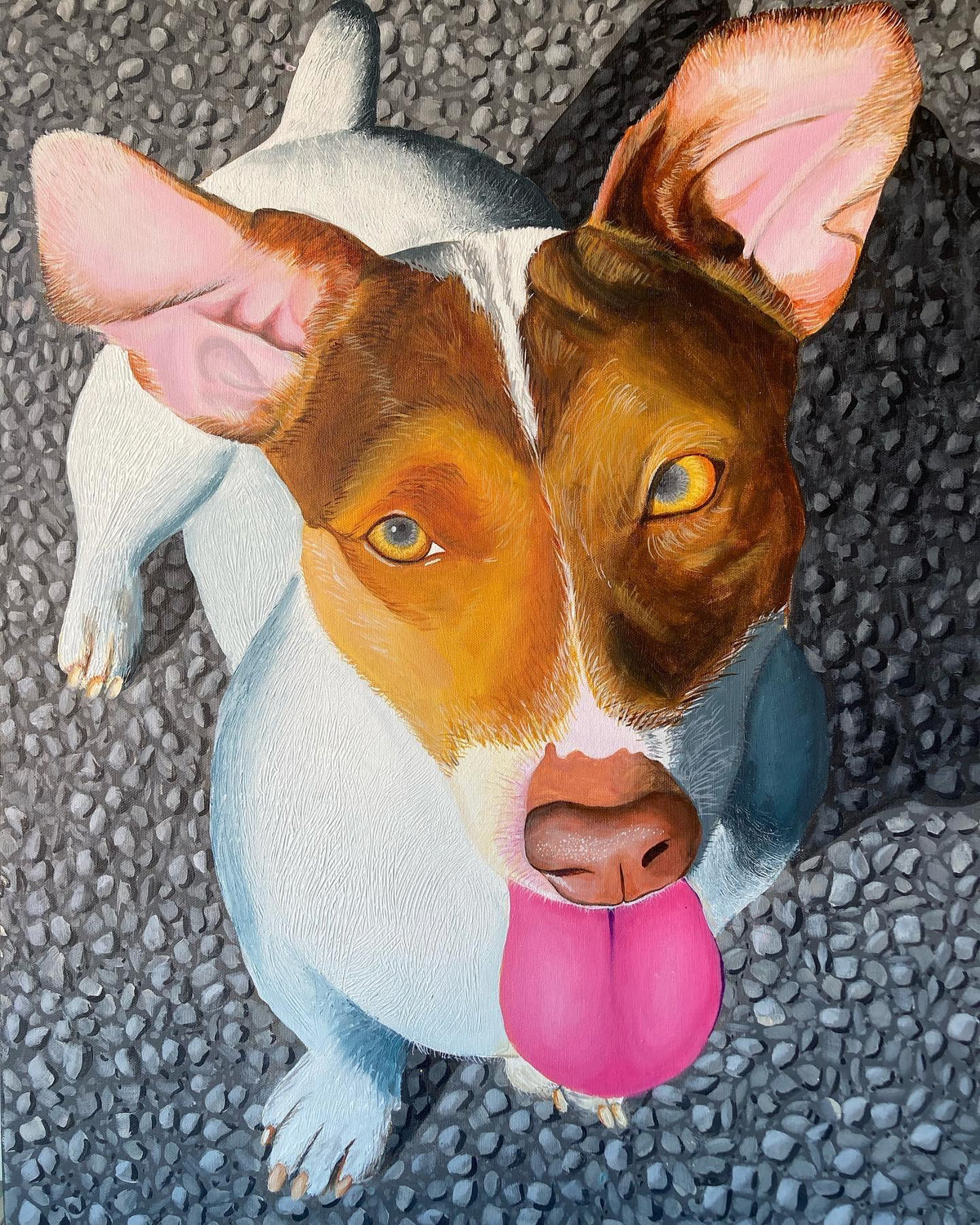 Reference photo used for a custom hand-painted pet portrait commission.