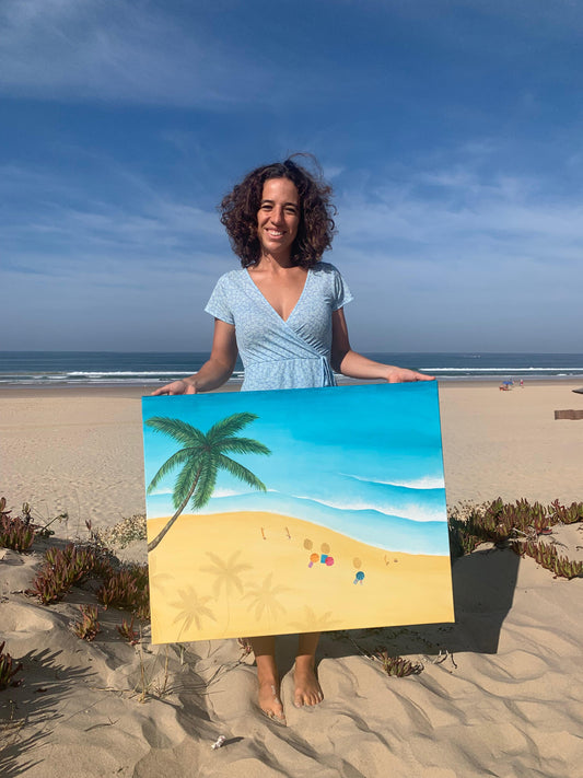 Under Coastal Skies - Original Ocean Inspired Painting
