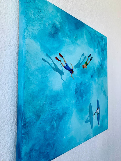 Underwater World - Original Ocean Inspired Painting