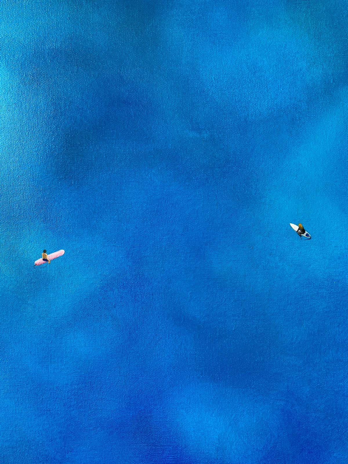 The Depth of Blue original painting, full canvas view.